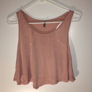 Mauve pink muscle shirt/crop top